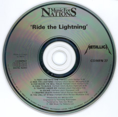 Metallica Ride The Lightning, Music For Nations france, CD