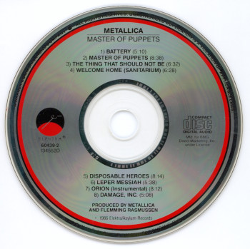 Metallica Master Of Puppets, Elektra usa, CD