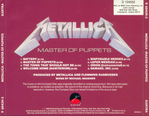 Metallica Master Of Puppets, Elektra usa, CD
