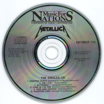 Metallica Creeping Death/Jump In The Fire, Music For Nations france, CD