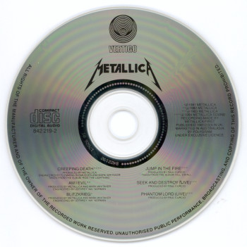 Metallica Creeping Death/Jump In The Fire, Vertigo australia, CD