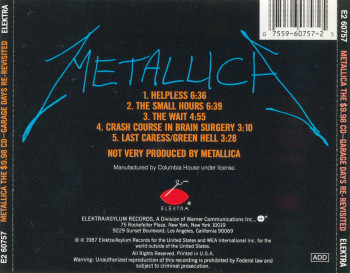 Metallica Garage Days Re-Revisited, Elektra usa, CD