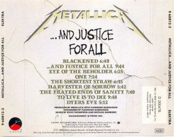 Metallica ...And Justice For All, Elektra usa, CD