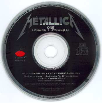 Metallica One, Elektra usa, CD Promo
