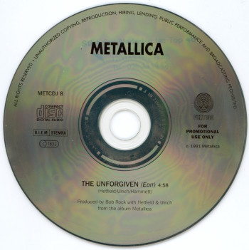 Metallica The Unforgiven, Vertigo united kingdom, CD Promo