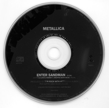 Metallica Enter Sandman, Elektra usa, CD Promo