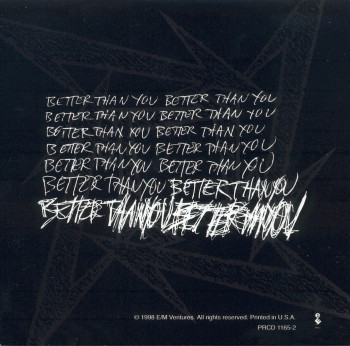 Metallica Better Than Thou, Elektra usa, CD Promo