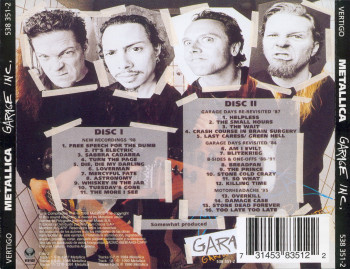 Metallica Garage Inc., Vertigo argentina, CD Promo