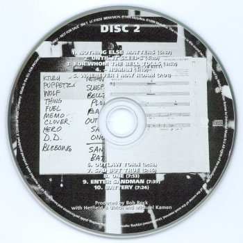 Metallica S&M, Vertigo united kingdom, CD Promo Misprint