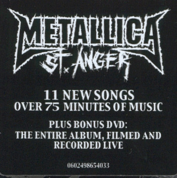Metallica St Anger, Vertigo/Universal united kingdom, CD