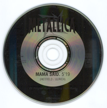 Metallica Mama Said, Mercury france, CD Promo