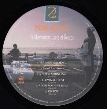 Pink Floyd A Momentary Lapse of Reason, CBS/Sony japan, LP
