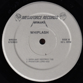 Metallica Whiplash, Megaforce usa, 12" Promo