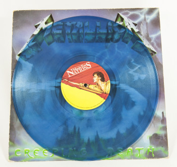 Metallica Creeping Death, Music For Nations united kingdom, 12" clear light blue Mislabel