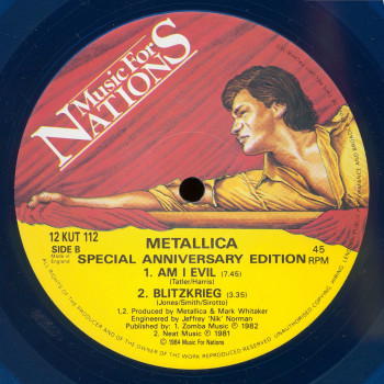 Metallica Creeping Death, Music For Nations united kingdom, 12" blue marbled Mislabel