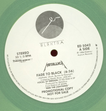 Metallica Fade To Black, Elektra/Asylum usa, 12" green Promo