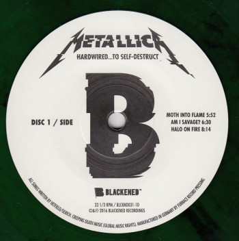 Metallica Hardwired...To Self-Destruct, Blackened usa, LP green