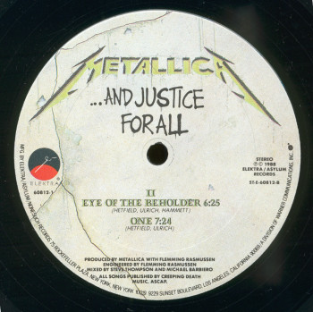 Metallica ...And Justice For All, Elektra usa, LP