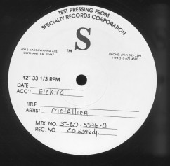 Metallica ...And Justice For All (single), Speacialty usa, 12" Test Pressing