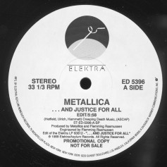 Metallica ...And Justice For All (single), Elektra/Asylum usa, 12" Promo