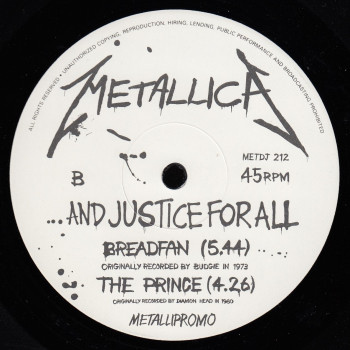 Metallica ...And Justice For All (single), Vertigo united kingdom, 12" Promo