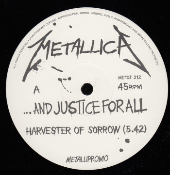 Metallica ...And Justice For All (single), Vertigo united kingdom, 12" Promo
