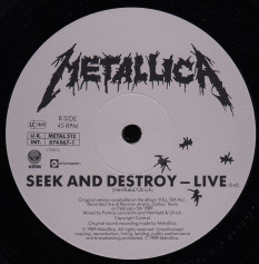 Metallica One, Vertigo/Phonogram united kingdom, 12" Mislabel