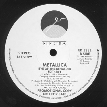 Metallica Eye Of The Beholder, Elektra/Asylum usa, 12" Promo