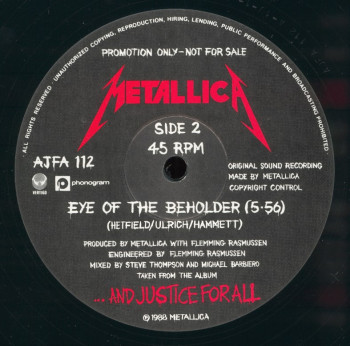 Metallica Eye Of The Beholder, Vertigo/Phonogram united kingdom, 12" Promo