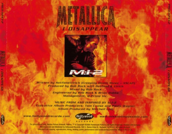 Metallica I Disappear, Hollywood usa, CD Promo