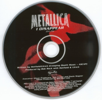 Metallica I Disappear, Hollywood usa, CD Promo