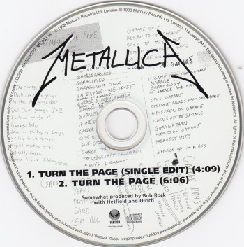 Metallica Turn The Page, Vertigo united kingdom, CD Promo