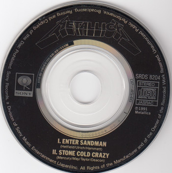 Metallica Enter Sandman, Sony japan, 3"