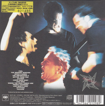 Metallica Reload, Sony japan, CD Promo
