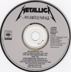 Metallica ...And Justice For All, CBS/Sony japan, CD Promo