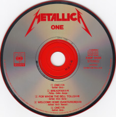 Metallica One, CBS/Sony japan, CD red Promo