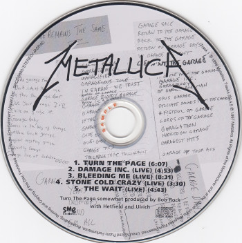 Metallica Turn The Page, SME japan, CD Promo