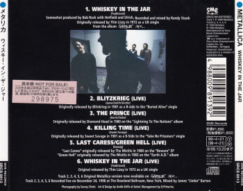 Metallica Whiskey In The Jar, SME japan, CD Promo