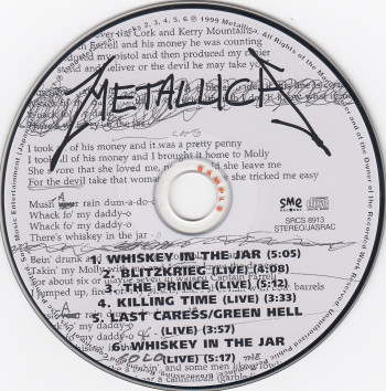 Metallica Whiskey In The Jar, SME japan, CD Promo