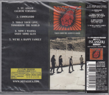 Metallica St Anger (single), SME japan, CD Promo